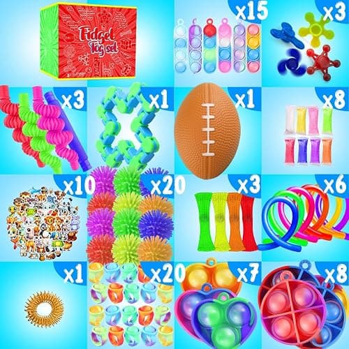 Fidget Toys, 126 Pack Party Favors for Kids 8-12 4-8, Sensory Toys Bulk Autism Autistic, Treasure Box Toys for Classroom, Stocking Stuffers, Goodie Bag Stuffers, Christmas Birthday Gifts Prizes thumbnail 3