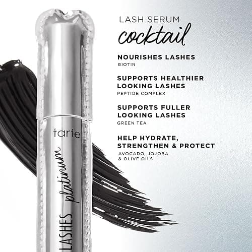 tarte lights, camera, lashes platinum volumizing mascara – Black Tinted Peptide Lash Serum mascara for Volume & Length, Smudge-Proof, Flake-Free, Vegan & Cruelty Free thumbnail 4