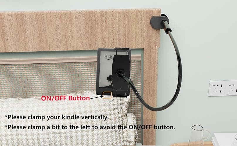 Tablet Stand Holder, Mount Holder Clip with Grip Flexible Long Arm Gooseneck Compatible with ipad iPhone/Nintendo Switch/Samsung Galaxy Tabs/Amazon Kindle Fire HD - Black thumbnail 7