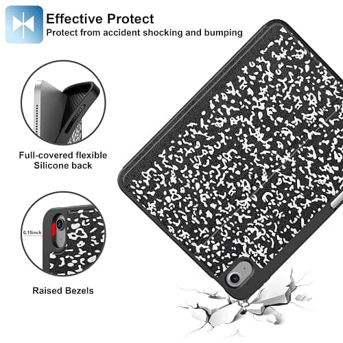 Supveco Case for iPad (A16) 11th Generation 11 inch (2025),iPad 10th Generation 10.9 inch (2022) with Pencil Holder-[Auto Wake/Sleep],Premium Folio Stand Case with Soft TPU Back Cover-Book thumbnail 5