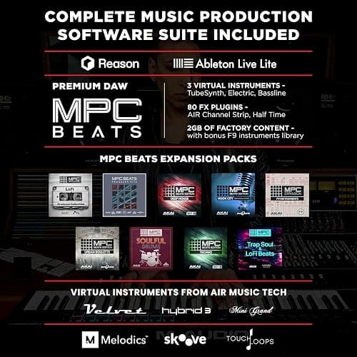 M-AUDIO Oxygen Pro 61 Key USB MIDI Keyboard Controller With Beat Pads, MIDI-assignable Knobs, Buttons and Faders, and Native Instruments Sound Package (NKS Integration) thumbnail 9