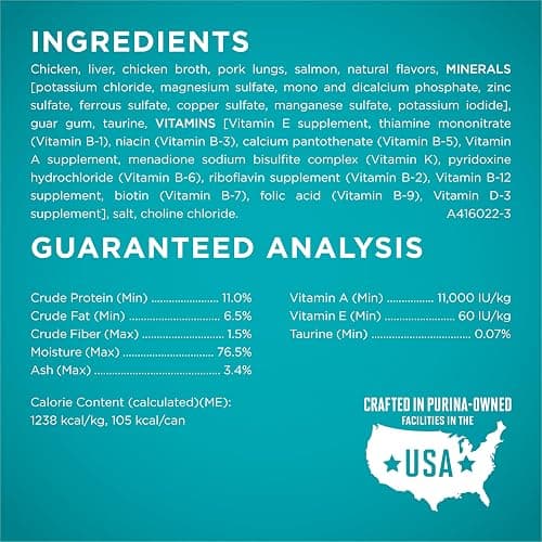 Purina ONE Grain Free, Natural Pate Wet Kitten Food, Healthy Kitten Chicken & Salmon Recipe - (Pack of 24) 3 oz. Pull-Top Cans thumbnail 5