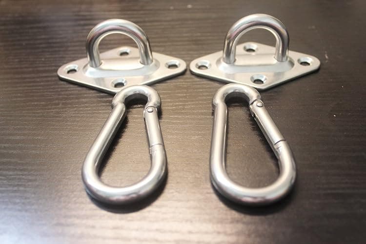 MHMYDZ 1000 lb Capacity Heavy Duty Hammock Hanging kit Ultra Durable Hooks Carabiners for Hammock Stand Hammocks Swing Chair,Multiple Indoor Outdoor Suspension Ceiling Hooks thumbnail 5