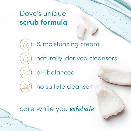 Dove Moisturizing Body Scrub – Coconut & Lime, pH‑Balanced Whipped Texture, Skin‑Renewing Exfoliator, 15 oz thumbnail 5