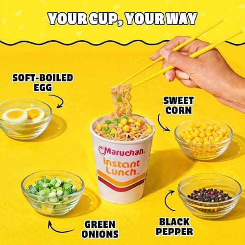 Maruchan Instant Lunch Ramen Noodles, Chicken Flavor – Japanese-Style Instant Noodle Soup, Easy Meal Ready in 3 Minutes – 2.25 Oz. (12 Pack) thumbnail 6