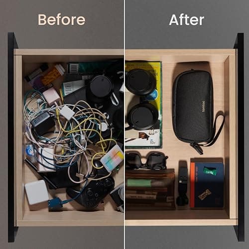 tomtoc Electronics Organizer Travel Case, Water Resistant Travel Bag Cable Organizer for Essentials, Tech Pouch Accessories Carry Storage for Cord, Phone, Cables, Airpods, USB Flash Drive, Daily Items thumbnail 9