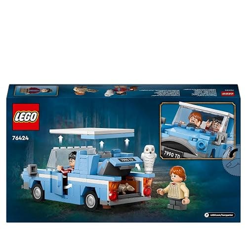 LEGO Harry Potter Flying Ford Anglia Car Toy for 7 Plus Year Old Kids, Boys & Girls, Buildable Model with Ron Weasley Character Minifigure and Hedwig the Owl Figure, Wizarding World Gifts 76424 thumbnail 9
