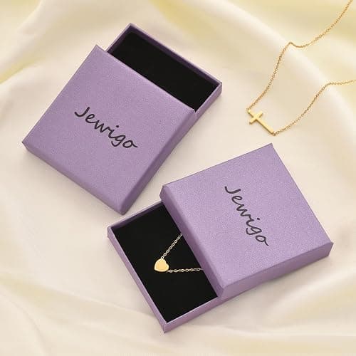 Jewigo Cross Necklace for Women 18K Gold Plated Dainty Cubic Zirconia Pendant Cross Necklace Cute Sideways Cross Faith Necklace Simple Christian Birthday Christmas Jewelry Gift thumbnail 6