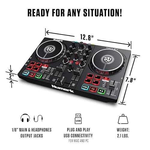 Numark Party Mix II Platine DJ avec Lumières LED, Carte Son et Table de Mixage, avec Serato DJ Lite pour Mac et Win OS thumbnail 6