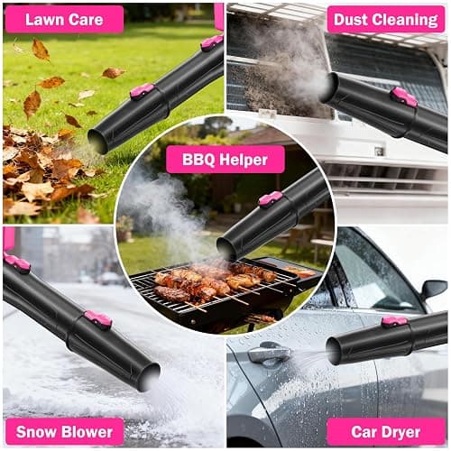 Cordless Leaf Blower, LEAWINDY 21V Battery Leaf Blower with 6-Speed Levels, Handheld Lightweight Blower & 2 Extended Tubes, Snow Blower for Blowing Leaves, Lawn, Garden, Garage, Yard thumbnail 6