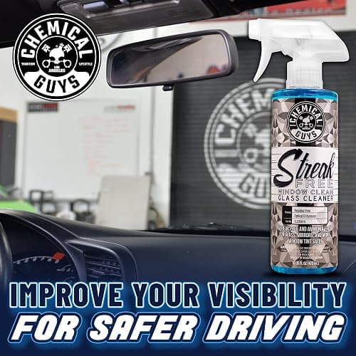 Chemical Guys CLD30016 Streak Free Glass & Window Cleaner (Works on Glass, Windows, Mirrors, Navigation Screens & More; Car, Truck, SUV and Home Use), Ammonia Free & Safe on Tinted Windows, 16 fl oz thumbnail 3