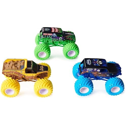 Monster Jam, Ground Shaker 3 Pack (Grave Digger, El Toro Loco and Blue Thunder), 1:64 Scale Die-Cast Vehicles thumbnail 3