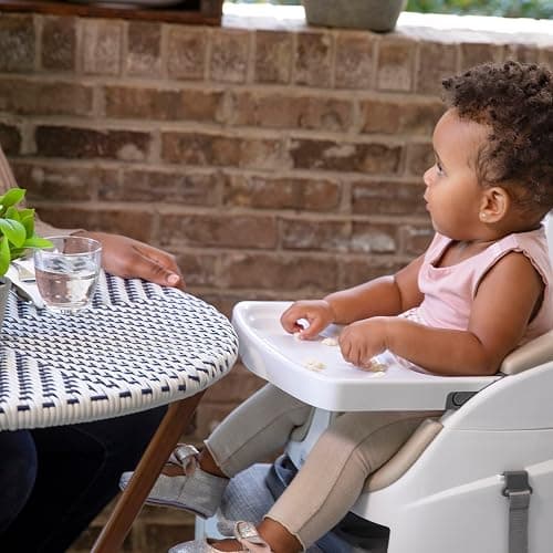 Ingenuity Baby Base 2-in-1 Booster Feeding and Floor Seat with Self-Storing Tray - Cashmere thumbnail 9