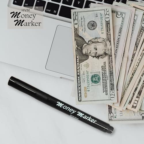 HVM Counterfeit Money Detector Pen (5 Counterfeit Pens) - Money Marker Bill Detector Pen with Upgraded Chisel Tip - Detect Fake Bills, Universal False Currency Checker Pack thumbnail 8