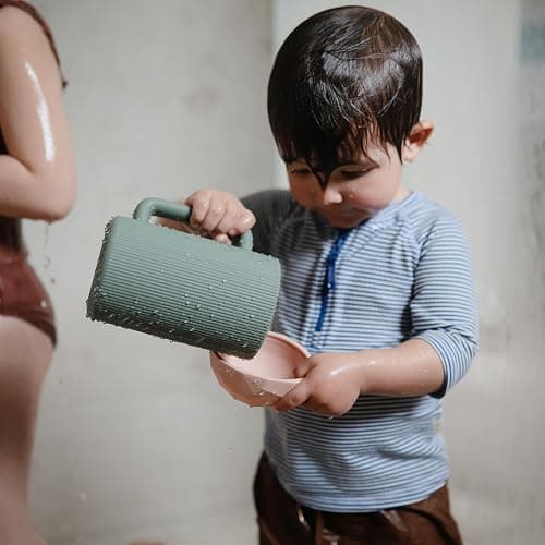 mushie Baby Bath Rinse Cup | 100% Food Grade Silicone | Shampoo & Body Washing Rinser Cup For Kids (Dried Thyme) thumbnail 2