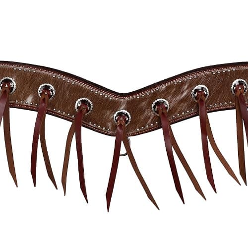 Showman Genuine Hair-on Cowhide Leather Tripping Collar thumbnail 2