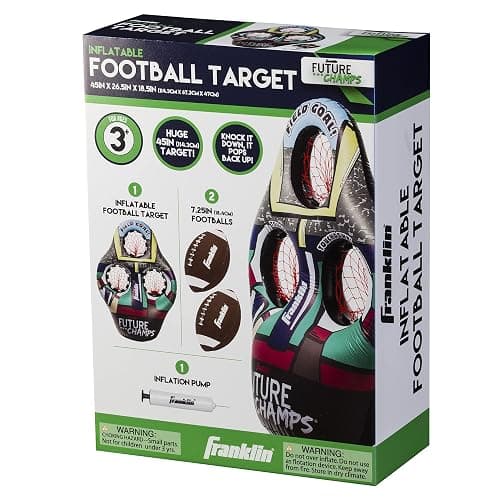 Franklin Sports Kids Football Target Toss Game - Inflatable Throwing Target Toy with Soft Mini Footballs - Fun Kids Sports Game thumbnail 16