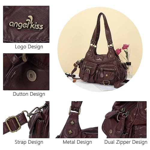 Angel Kiss Hobo Bags for Women Shoulder Bag Shoulder Purses and Handbags Vegan Leather Hobo Handbags Crossbody Bags thumbnail 5