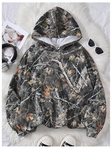 RoseSeek Girl's Number Camo Hoodies Long Sleeve Oversized Sweatshirts Hoodie Pullovers Streetwear Trendy thumbnail 2