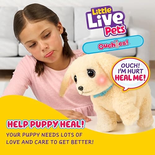 Little Live Pets Ouchies Cooper The Retriever Puppy, 50+ Sounds, Limping to Walking Puppy Toy with Vet Carrier, Interactive Toy Dog for Kids Ages 5+ thumbnail 4