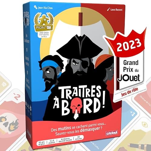 SAVANA Traitres à Bord - Jeu de société - Grand Prix du Jouet 2023 - Jeux à identité secrète - Jeu de Voyage et de Poche - Jeu de Cartes dès 10 Ans - Image 1