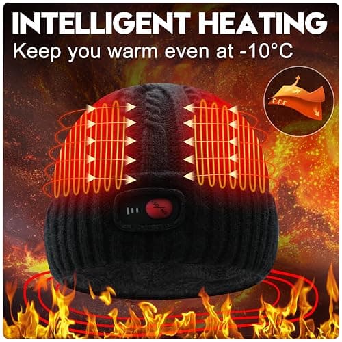 Svpro Battery Heated Beanie Hat - Rechargeable Warm Winter Cap thumbnail 8