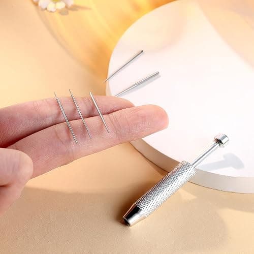 GEMQUEEN Piercing Taper Ball Grabber Tool for Changing Jewelry - 14G 16G 18G 20G Stainless Steel Flat Back Earrings Applicator Tool Threadless Insertion Pin Thread Body Piercing Kit for Ear Nose Lip thumbnail 4