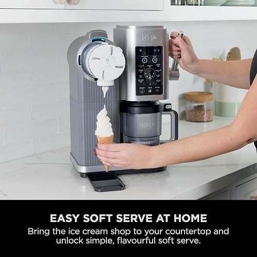 Ninja CREAMi Scoop and Swirl Soft Serve and Ice Cream Maker with 2x Tubs, 13 Functions, Makes Ice Cream, Soft Serve, Gelato, Sorbet, Milkshakes and More, Mix-In Option, Platinum Silver, NC701UK thumbnail 10