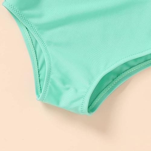 YOUNGER TREE Toddler Girl One Piece Swimsuit Color Block Stripe Swimwear Summer Beach Bathing Suit 12M-5T thumbnail 2