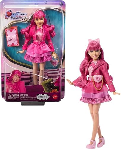 Mattel Disney Descendants: Wicked Wonderland Fashion Doll & Accessory, Pink Sister of Red & Daughter of Queen of Hearts with Movie-Inspired Clothing - Image 1