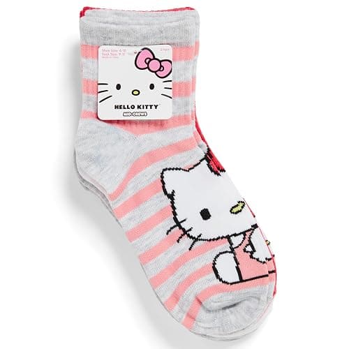 Hello Kitty womens 5 Pack Clean Ribbed Short Ankle SocksCasual Sock thumbnail 3