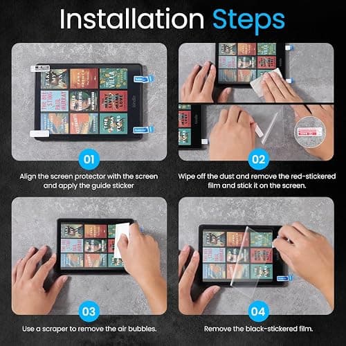 MoKo 3 Pack Screen Protector for 7" Kindle Paperwhite 12th Generation 2024 and Kindle Colorsoft Signature Edition, Anti-Glare Premium PET Protective Film Full-Coverage Matte Screen Protector - 3 Pack thumbnail 3