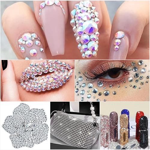 OIFEN Rhinestone Picker Tool,2 Wax Pencil for Rhinestones, Dual-Ended Rhinestone Applicator Wax Pen Gem Picker Tool with 6 Extra Wax Tips and 2 Tweezers (Pink+White) thumbnail 6