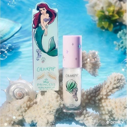ColourPop x Disney Princess Ultra Glossy Lip Gloss - High-Shine, Non-Sticky & Hydrating Lip Gloss - Infused with Hyaluronic Acid, Kakadu Plum & Cherry - Sparkling Opal, Bright Ariel (0.24 Fl oz) thumbnail 6