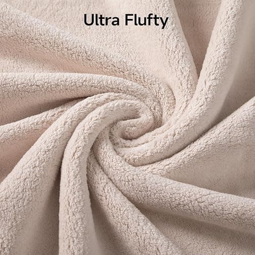 REDKISS 2 Pack Microfiber Extra Large Bath Sheets, 35 x 70 Inches, 670G, Soft and Absorbent, Quick Dry Oversized Bath Towels, Perfect for Bathroom, Plush Shower Towels for Spa, Gym & Hotel, Beige thumbnail 4