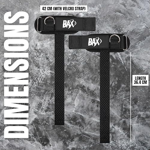 Ekkovision Weight Lifting Straps With Cuffed D Ring, Wrist Support for Men, Heavy Duty Thick Comfortable Lifting Straps, Secure Fit, Enhanced Grip, Straps for Weightlifting & Gym Training, Black thumbnail 3