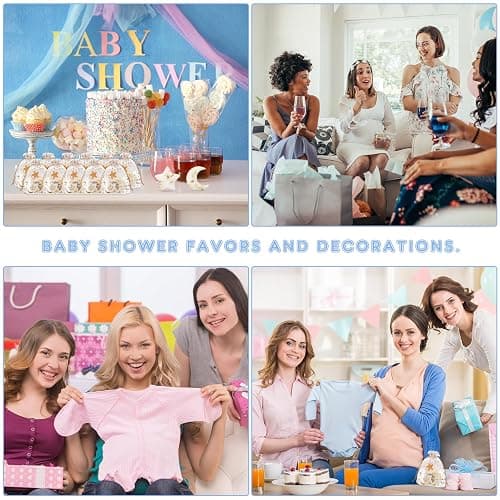 Dansib 50 Sets Baby Shower Favors Gifts Lavender Moon Twinkle Star Soaps for Guests with Thank You Cards Gender Reveal Party Decoration Women - 50 thumbnail 5