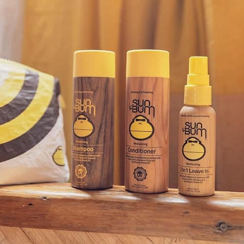 Sun Bum Hair Care Travel Essentials Kit - Revitalize Your Hair With Revitalizing Shampoo, Conditioner, and 3-in-1 Leave In Treatment - Includes Aloha Collection Travel Pouch thumbnail 5