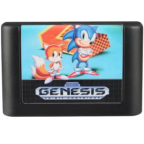 Console Heroes Sonic The Hedgehog 2 Collectible Diorama Playset – Mini Sonic & Tails Figures with Emerald Hill Zone Scene – Retro SEGA Genesis Cartridge thumbnail 3