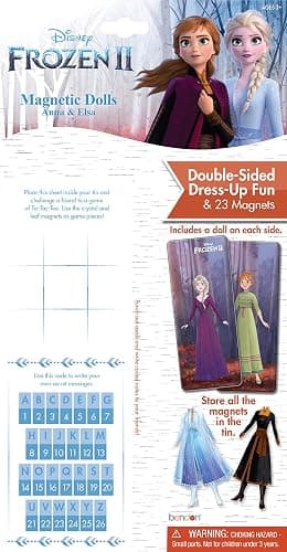 Disney Frozen 2 Anna and Elsa 23-Piece Magnetic Doll Tin (48835) thumbnail 4