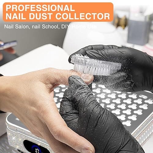 Rechargeable Nail Dust Collector, 10-Gear Powerful Cordless Nail Fan Dust Collector for Nails Vacuum Duster Professional Dust Collector for Nail Tech thumbnail 7