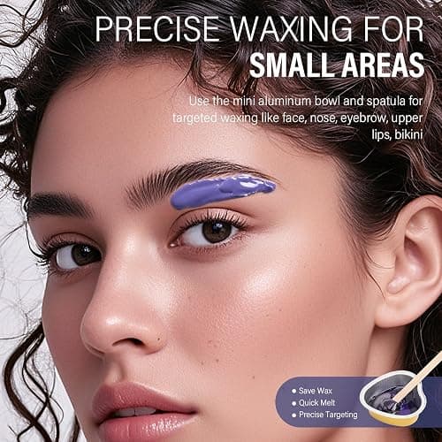 KeShi Waxing Kit, Painless Hair Removal Wax Warmer with 6 Bags Hard Wax Beans for Full Body, Legs, Face, Eyebrows & Bikini— Ideal for Both Women & Men thumbnail 5