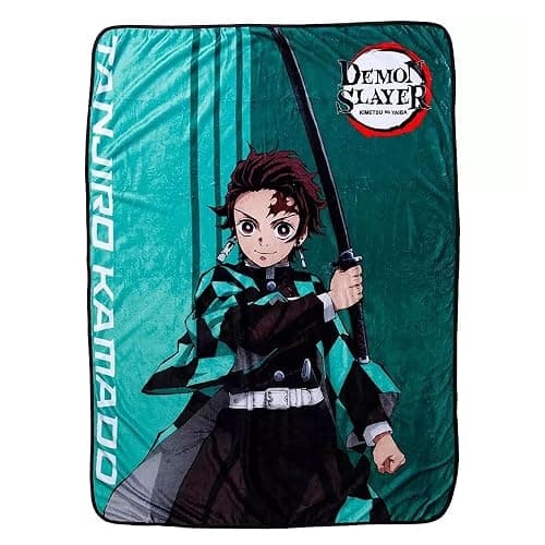 Surreal Entertainment Demon Slayer Tanjiro 45 x 60 Inch Fleece Throw Blanket - Image 1