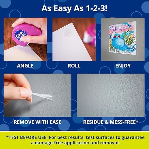 Glue Dots Poster Dot N' Go Dispensers, Set of 6 Complete Dispensers, Each with 200 (.375 Inch) Poster Adhesive Dots, 1200 Dots/Pack (24233-AMZ) thumbnail 4