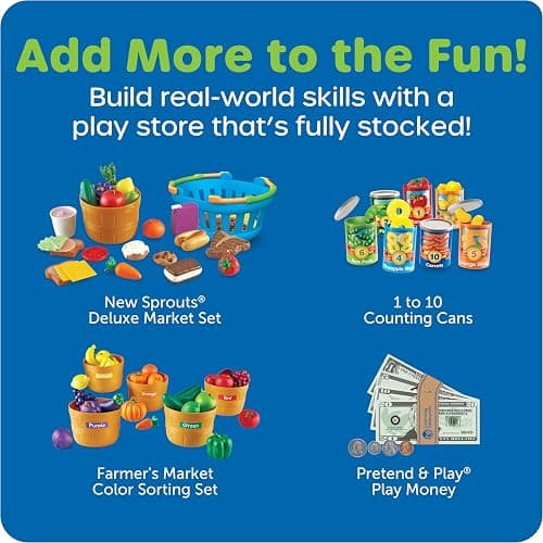 Learning Resources Pretend & Play Calculator Register Toy - Kids Play Set & Credit Card Toy, Register for Kids, Pretend Grocery Store Shopping Playset for Toddlers, Teaching Math Set thumbnail 7