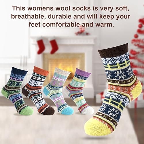 besky Warm Socks for Women Cozy Fuzzy Winter Socks thumbnail 6