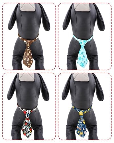 PET SHOW 10pcs Pack Paw Small Dog Ties Neckties for Doggies Cats Adjustable Holiday Birthday Grooming Accessories Neck Ties Bowties Girl Boy Festival Wedding Costumes Puppies Photography Party Gift thumbnail 3