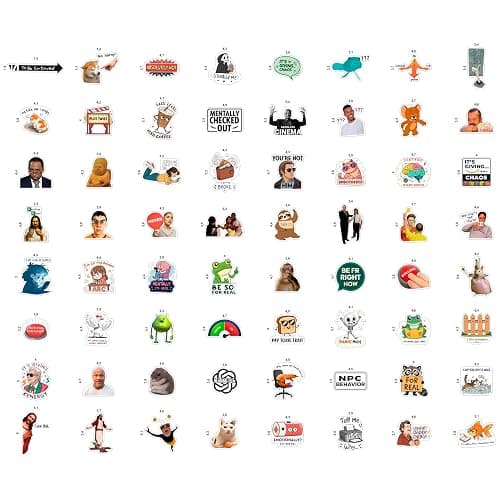160Pcs Meme Stickers for Adults - Funny Stickers for Water Bottle, Pop Culture Decals for Laptop - Sarcastic, Humour, Silly Decals Vinyl - Meme Gifts for Men and Women thumbnail 4