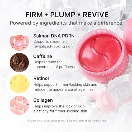 medicube Eye Patch PDRN Caffeine Collagen - Firming Gel Patches, 30 Pairs | Age-Defying Care with Retinol & Collagen - Gel Patches for the appearance of Dark Circles, Undereye Bags, Korean Skincare thumbnail 4
