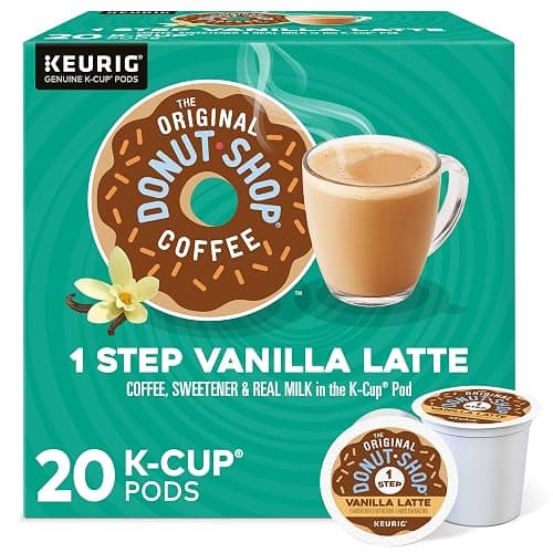The Original Donut Shop Vanilla Latte, Single-Serve Keurig K-Cup Pods, Flavored Coffee, 20 Count - Image 1